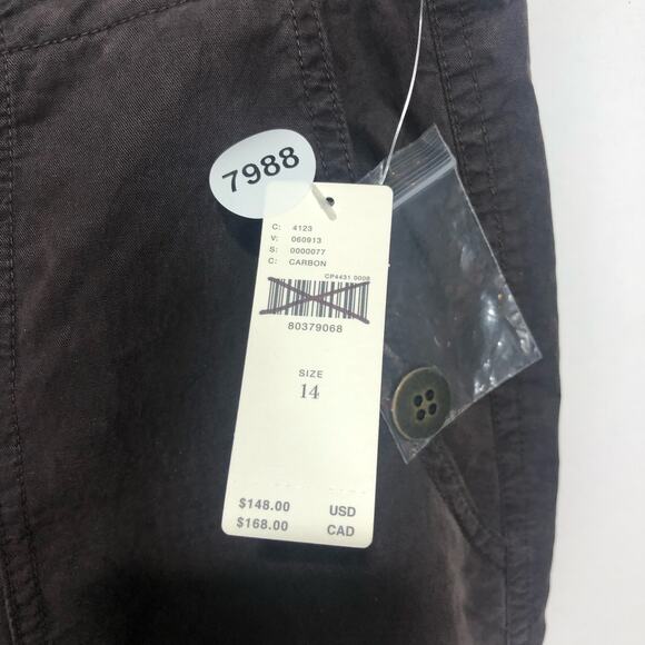 NWT By Anthropologie Slouchy Aviator Pants Carbon Brown Size 14 - Picture 15 of 15